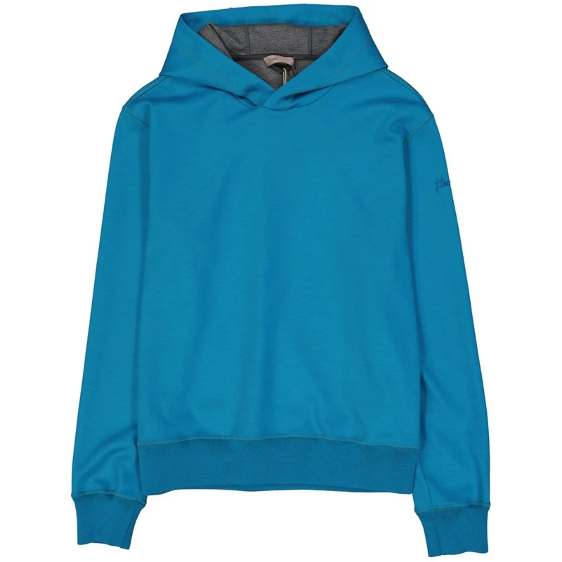 Herno Legeres Oberteil HERNO Hooded Sweatshirt blau