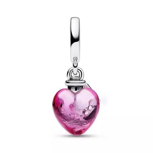 Pandora Love potion sterling silver dangle with phlox pink crystal Pendentif