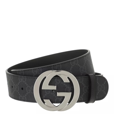 Black gg supreme outlet belt