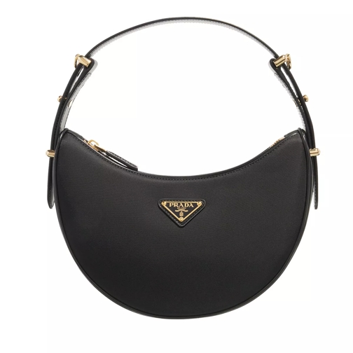 Prada Re-Nylon And Leather Shoulder Bag Black Shoulder Bag