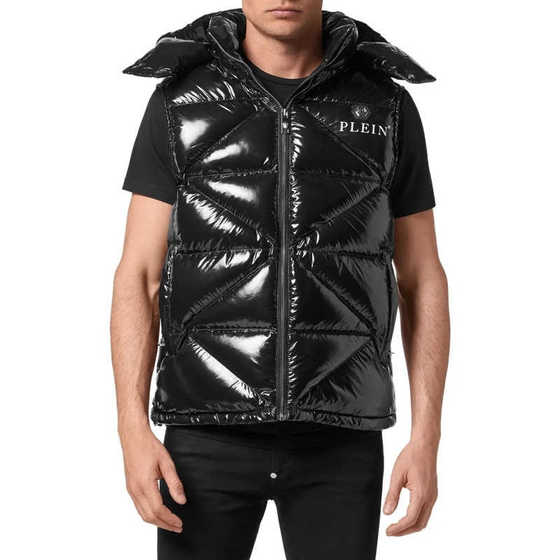 Philipp Plein Lederjacke Jacke Hexagon schwarz(Image 3)