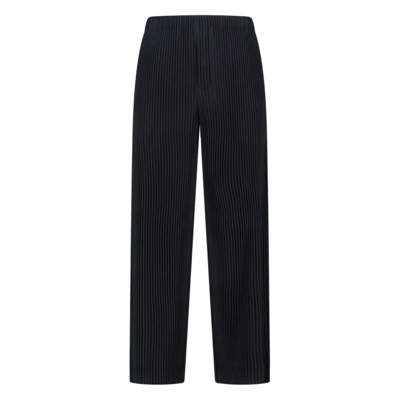 Issey Miyake Pantalon Tailored Black Trousers With Minimalist Design Black