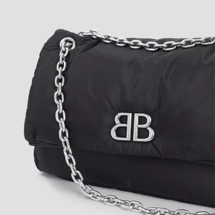 Balenciaga Monaco M Chain Bag Black Schultertasche