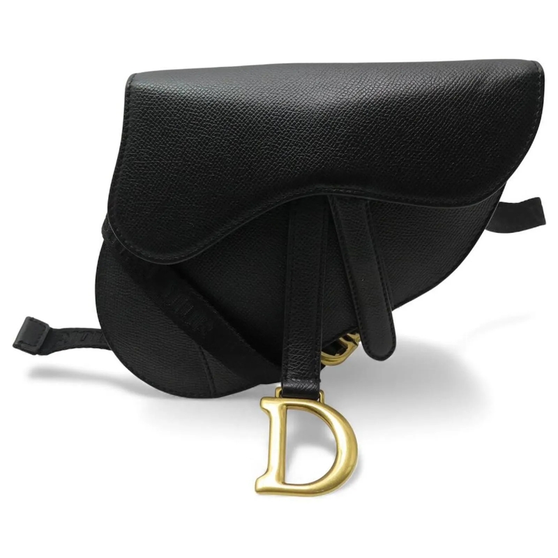 Christian Dior Clutch HANDTASCHE CHRISTIAN DIOR POCHETTE GÃœRTEL SADDLE  schwarz