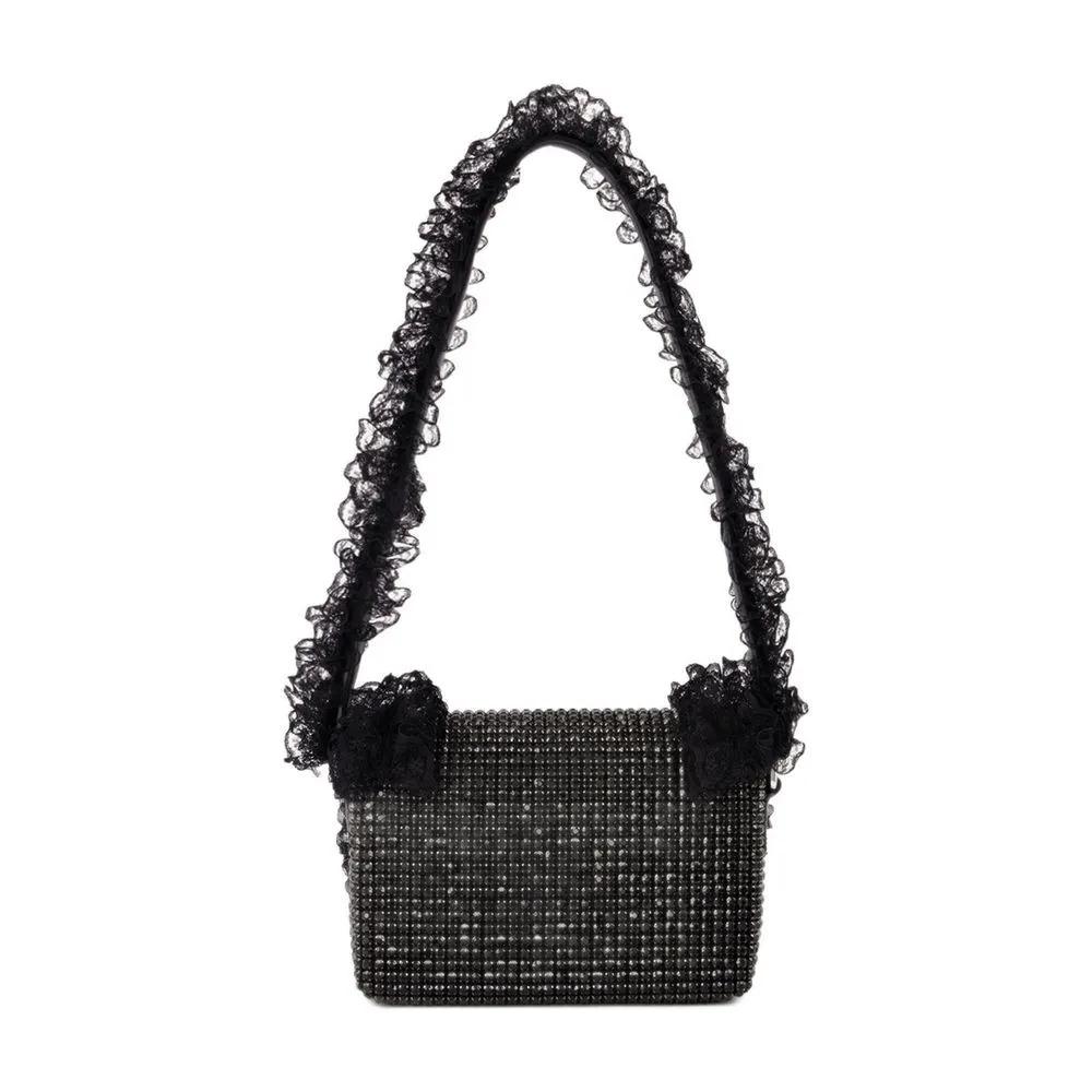 Self-portrait Crossbody bags Crystal Lace Detail Bag Synthetic Black in zwart