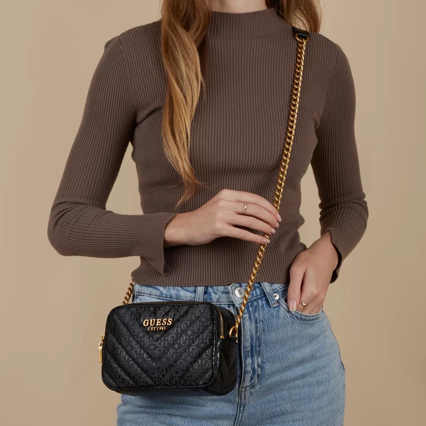 Guess GUESS Jania damen Umhangetasche Schwarz HWGA91 991 Schwarz Crossbody Bag