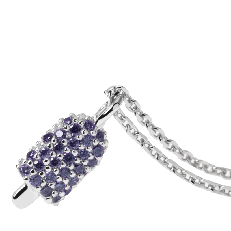 PDPAOLA Mittellange Halskette 925er Sterlingsilber Popsicle Dream silber(Image 3)