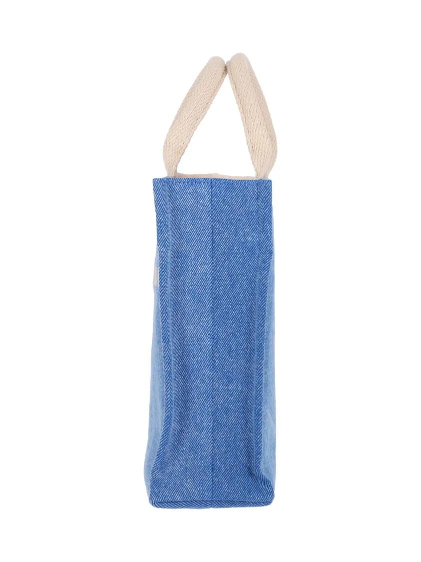 Marni Shoppers & Totes Mini Handbag With Logo in blauw
