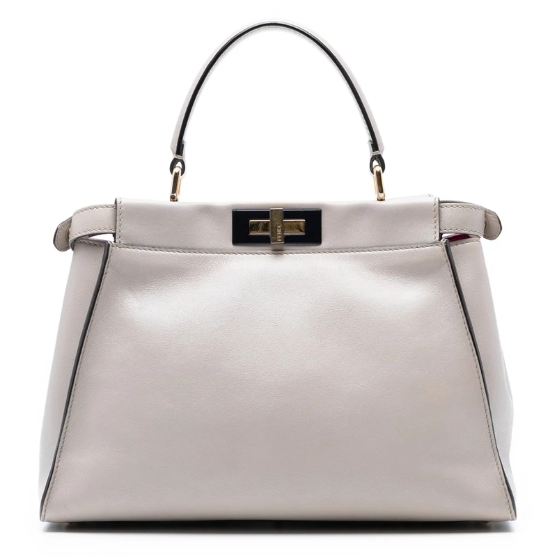 Fendi Sac à bandoulière Medium Leather Peekaboo Iconic Satchel braun