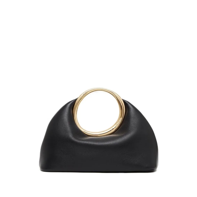 Jacquemus Crossbody Bag Black Bag With Circular Top Handle Black