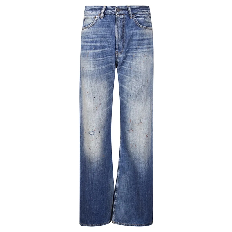 Acne Studios Jeans Mid Blue Trafalgar Top With Organic Cotton And Lea Blue