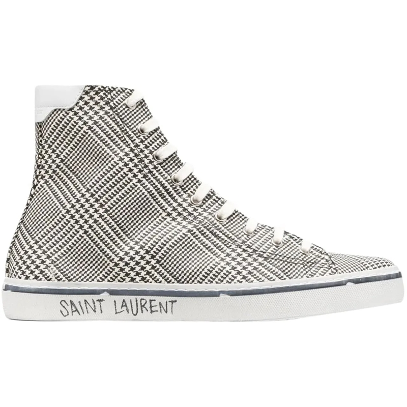 Saint Laurent Low-Top-Sneaker Malibu Signature Logo Mid-top Sneakers weiß