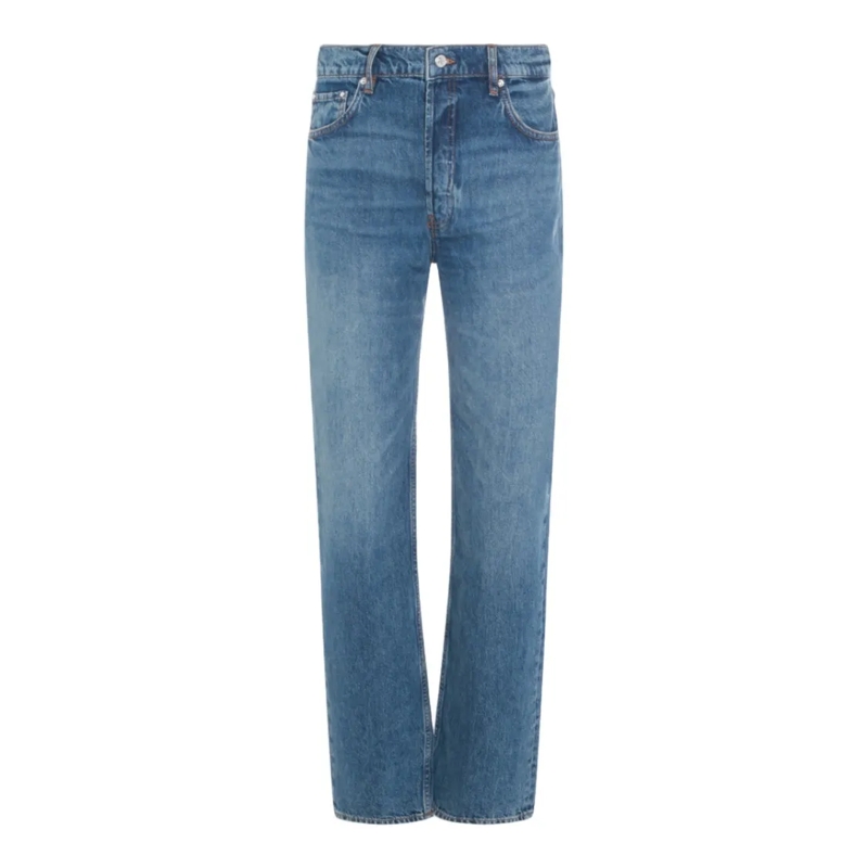 Anine Bing Jeans Straight-Leg Jeans With Traditional Five-Pocket De Blue