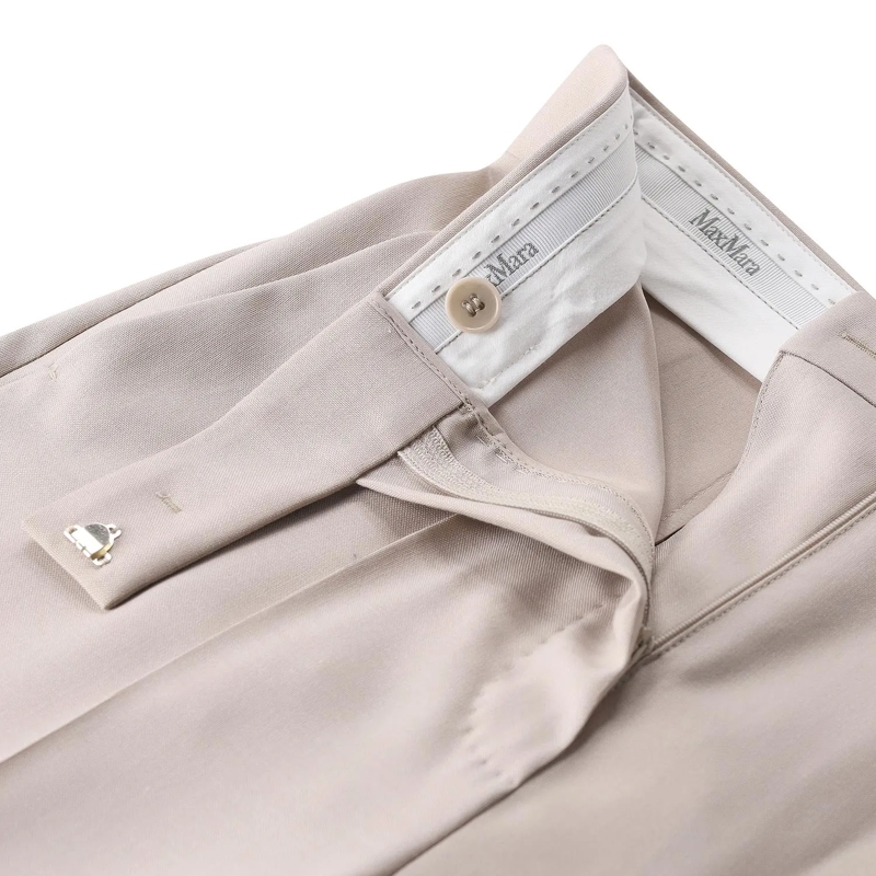 Max Mara Freizeithose Weite Stoffhose Girone beige(Image 3)