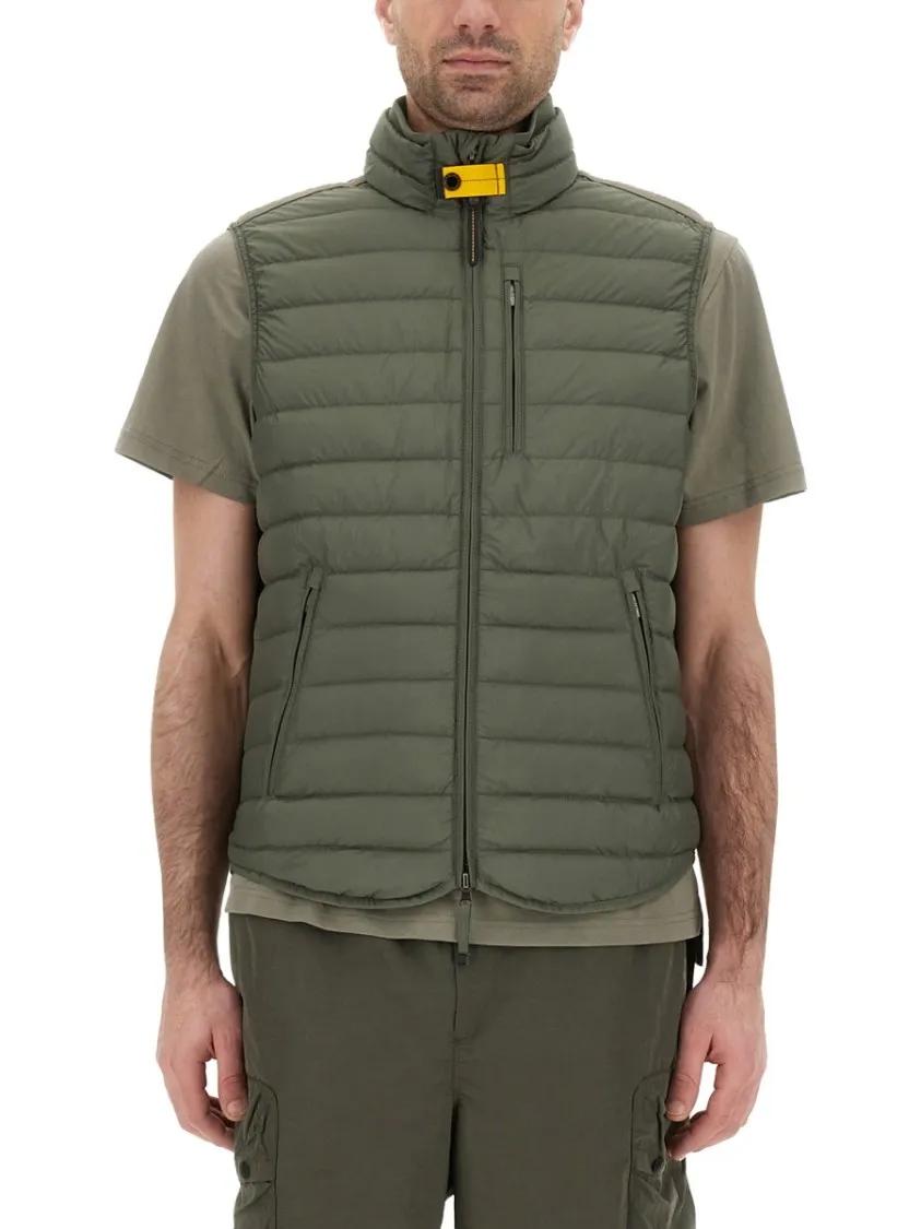 Thumbnail - Parajumpers - Quilted Sleeveless Vest With High Collar - Größe L - grün