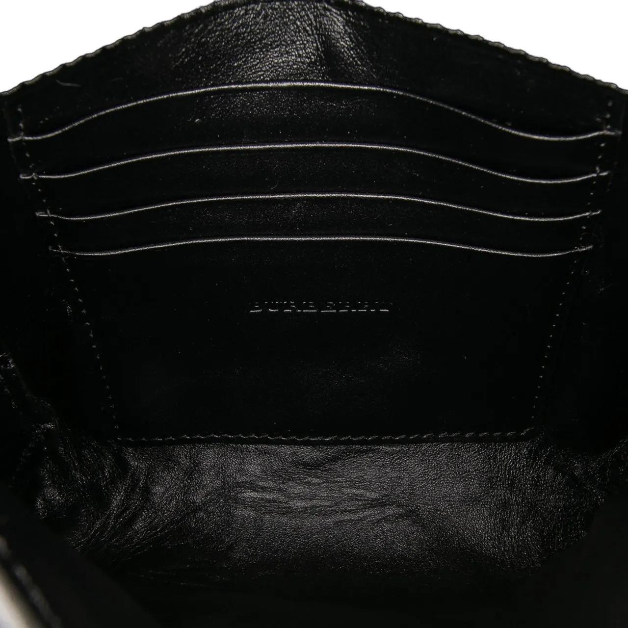 Thumbnail - Burberry Hobo Bags - Embossed Grain Check Leather Langley Crossbody - Gr. unisize - in Schwarz - für Damen