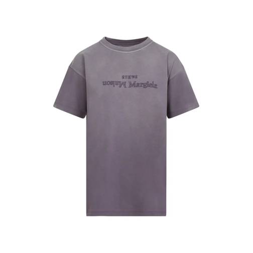 Maison Margiela T-Shirts Purple Aubergine Cotton T-Shirt Purple