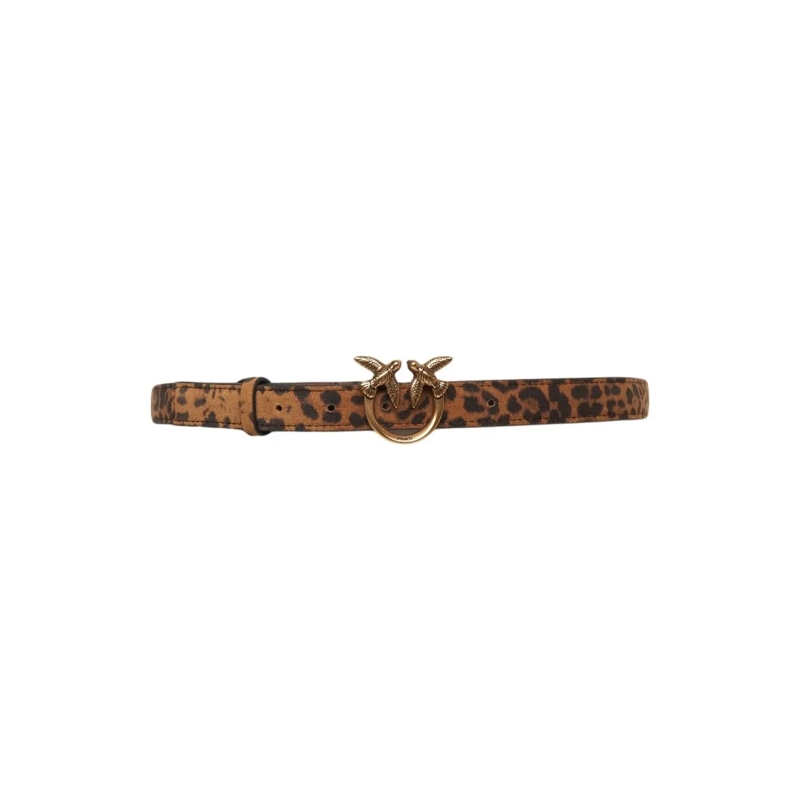 Pinko Gürtel Narrow Belt With Distinctive Animal Print Red