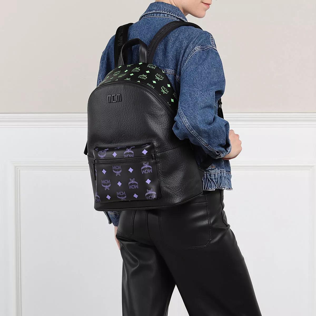 Mcm logo clearance backpack