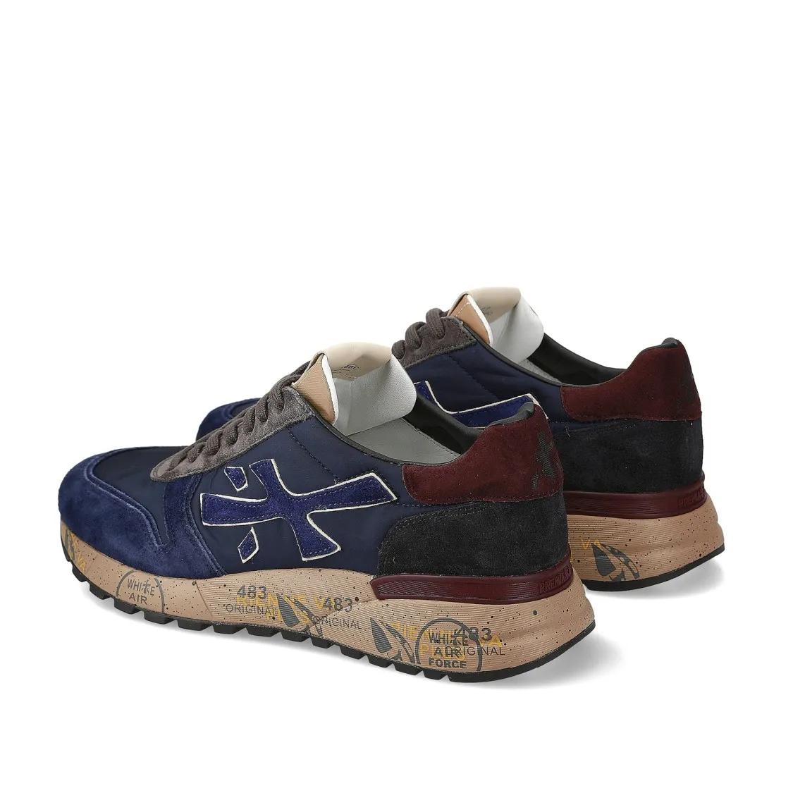 Thumbnail - Premiata Low-Top Sneaker - Mick Sneakers In Blue Suede And Technical Fabric - Gr. 40 (EU) - in Blau - für Damen