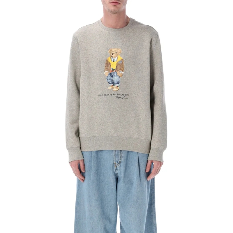 Polo Ralph Lauren  Andover Grey Polo Bear Sweatshirt With Classic Cre Grey