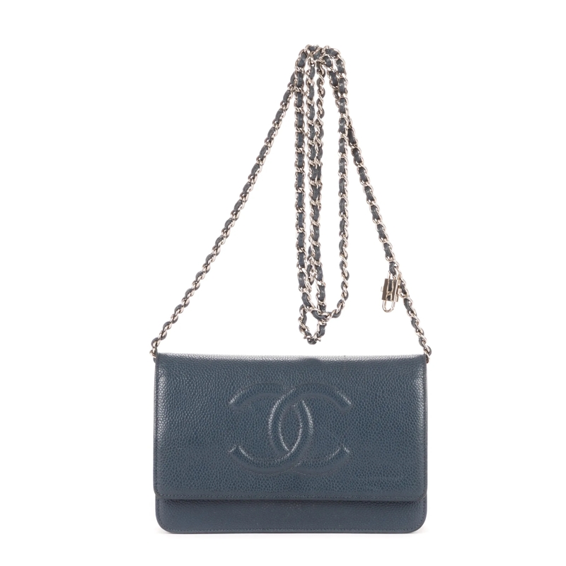 Chanel Crossbody Bag Timeless Wallet on Chain marineblau