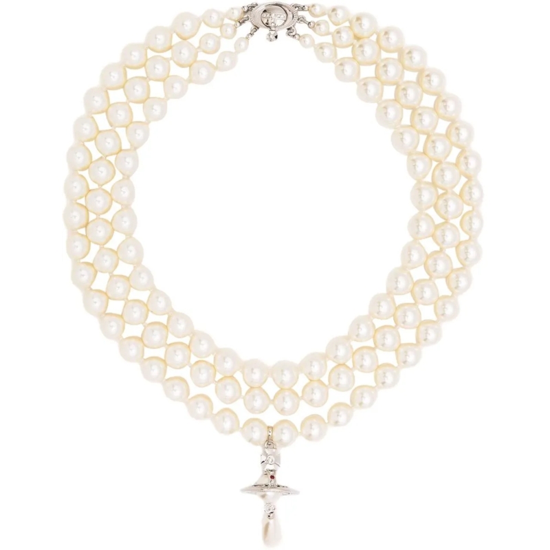 Vivienne Westwood Collier moyen Bijoux Platinumpearlmulti mehrfarbig