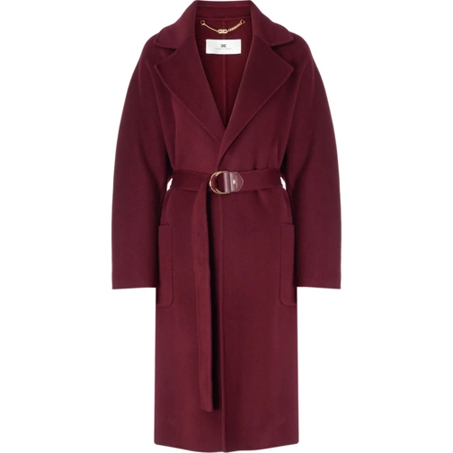 Elisabetta Franchi Veste de transition Coats Bordeaux Red rot