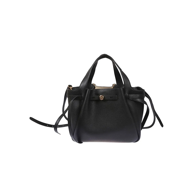 Tory Burch Fourre-tout Romy Structured Leather Handbag Black