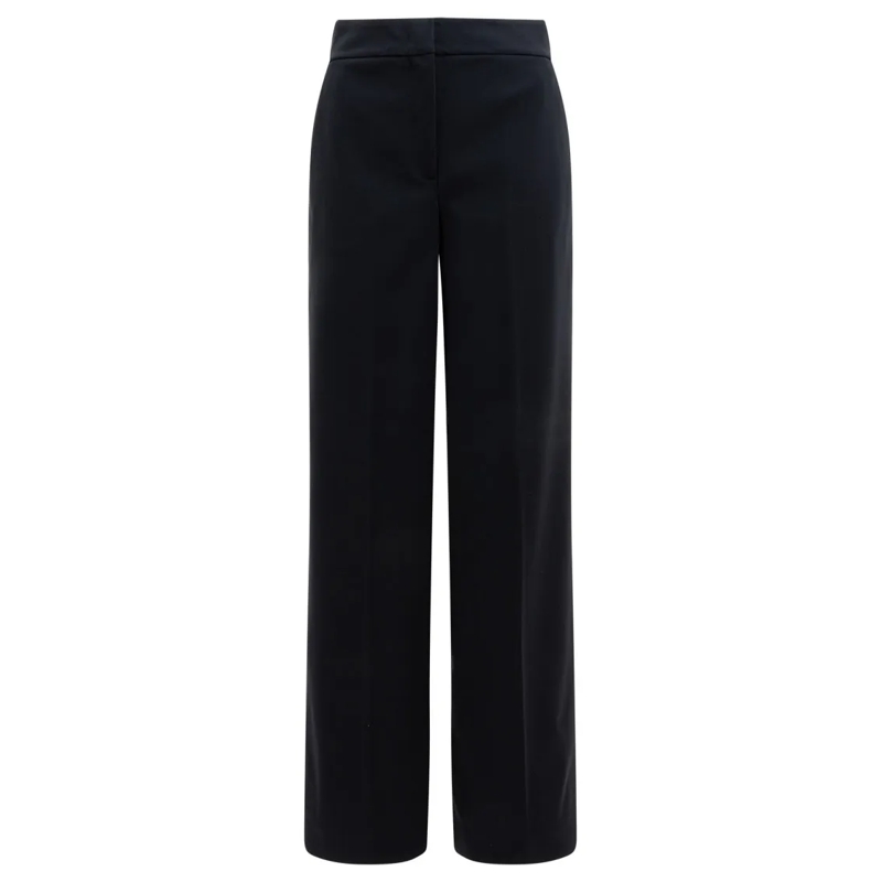 Max Mara  High-Waisted Straight-Leg Trousers Black