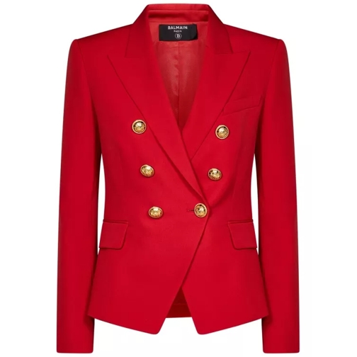 Balmain Red Blazer Jacket Red Blazer