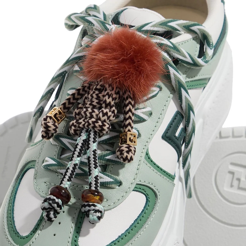 Fendi Sneaker à plateforme Match Platform Sneakers Green(Image 4)