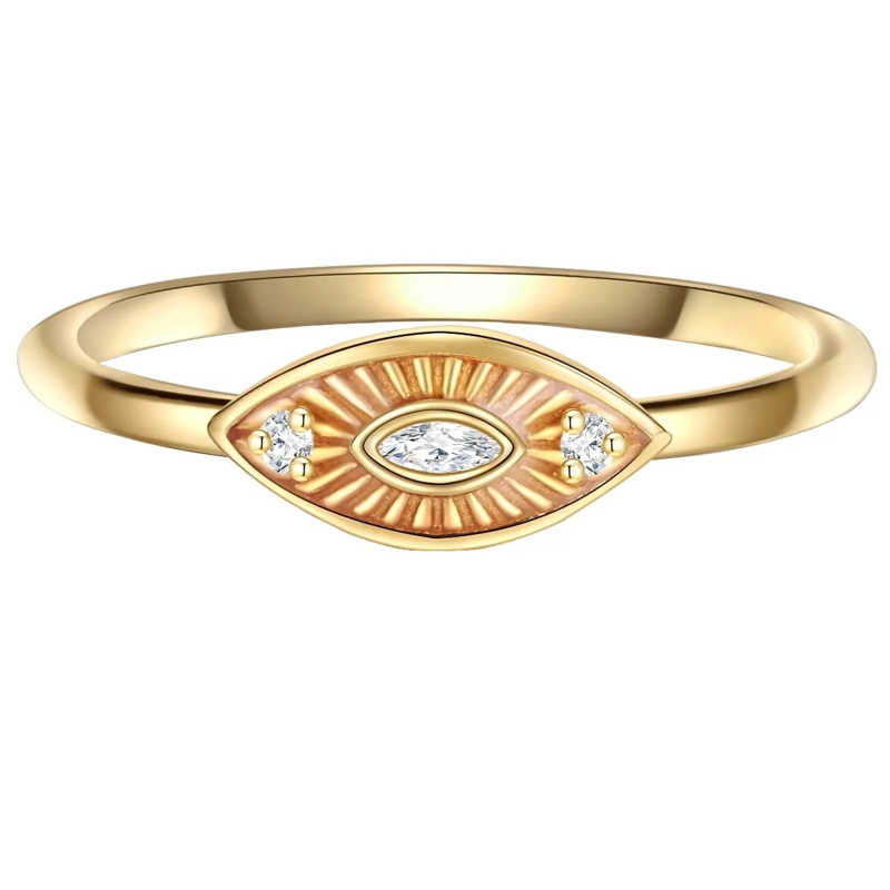 Glanzstücke München Ring Sterling Silber Ring Zirkonia gold