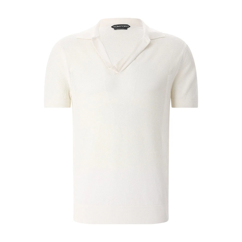 Tom Ford Polohemd Poloshirt mit Seide schwarz(Image 9)