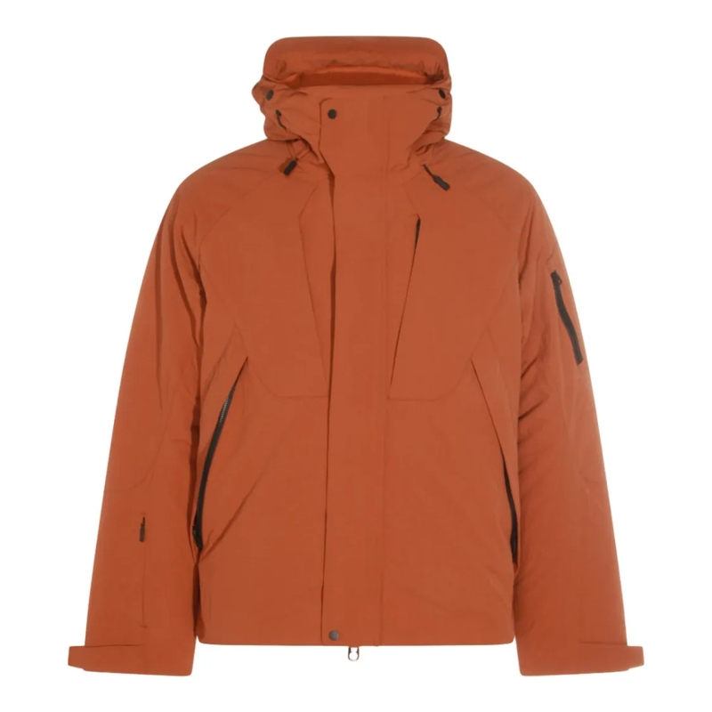 JG1  Burnt Orange Jacket With Adjustable Hood Brown