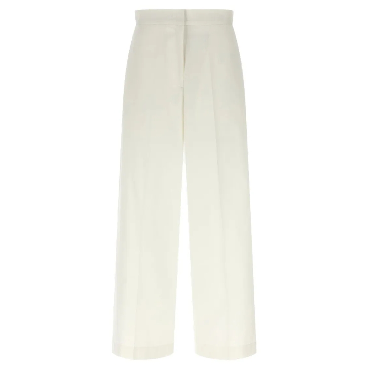 パンツ Fabiana Filippi Mid-Waist White Cotton Trousers Fabiana Filippi Mid-Waist White Cotton Trousers White