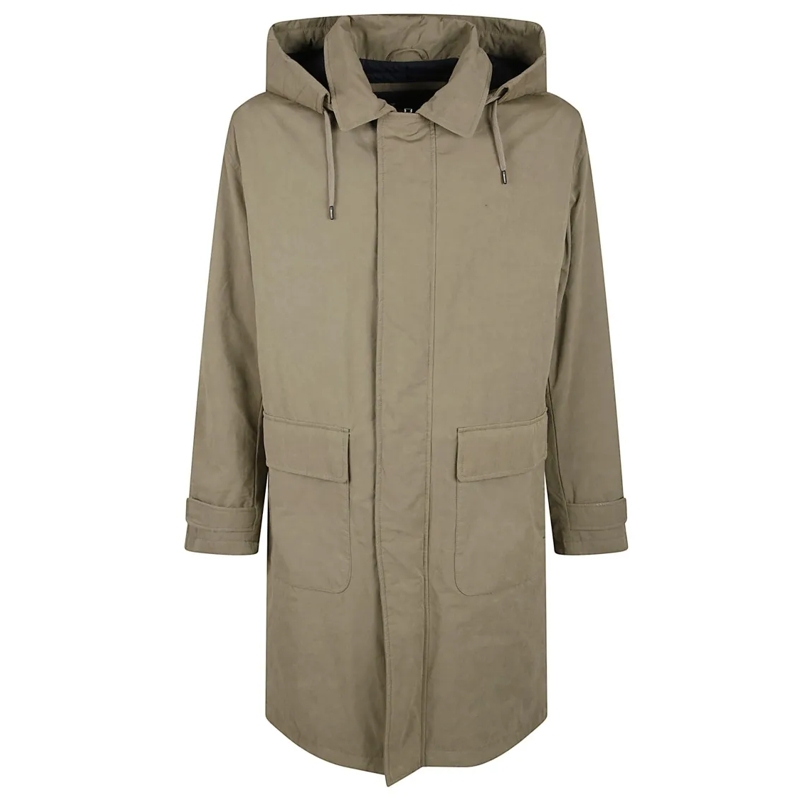 Herno Parka Lightweight Matte Finish Jacket With Adjustable Cu Neutrals