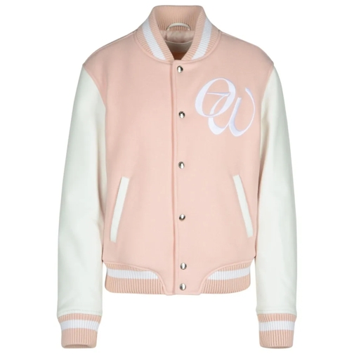 Off-White Bomberjacken Varsity Pink Fabric Blend Bomber Jacket Pink