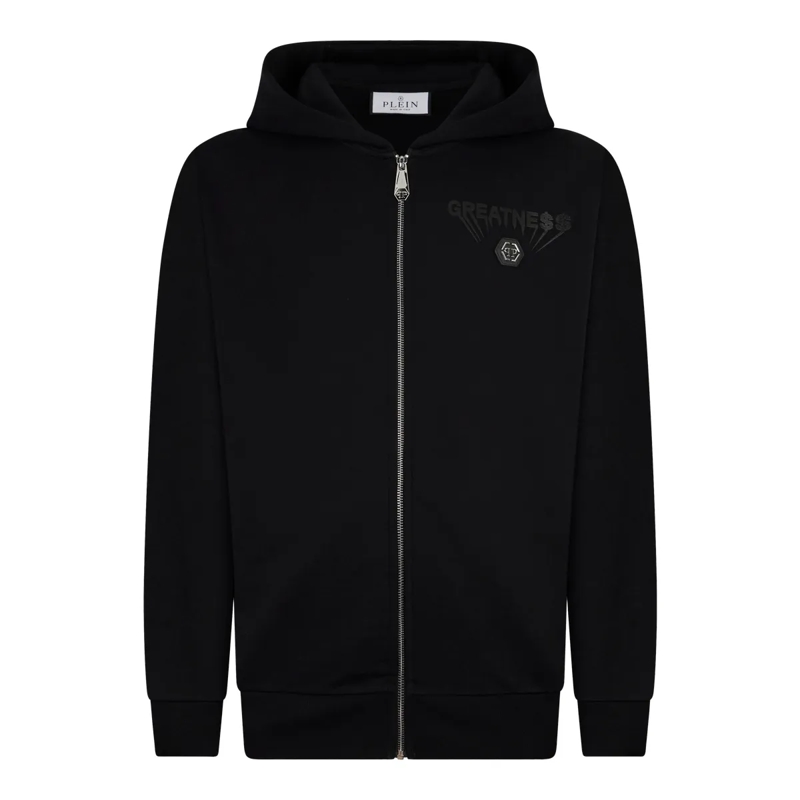 Philipp Plein Top Kapuzen-Sweatjacket Greatness schwarz
