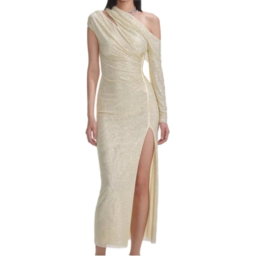 Self Portrait Robes midi Self-portrait Dresses Yellow gelb