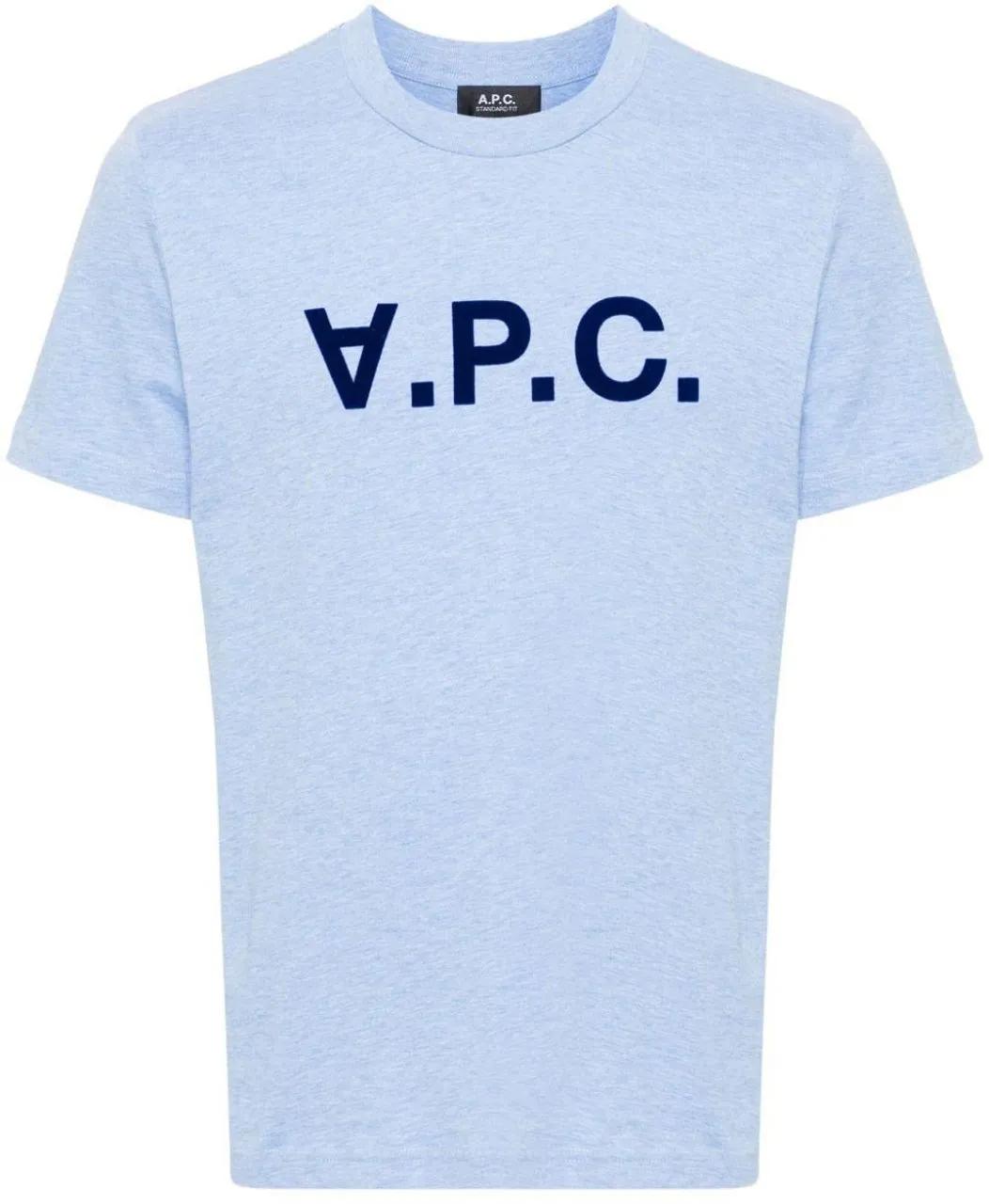 Thumbnail - A.P.C. - t-shirt light blue - Größe L - blau