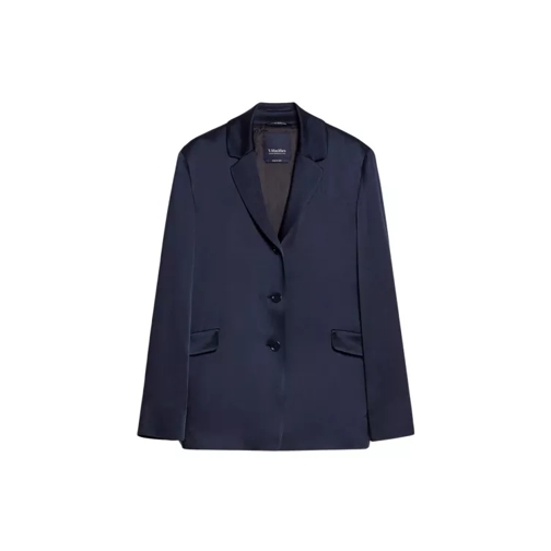 Max Mara  Guido Satin Jacket Blue