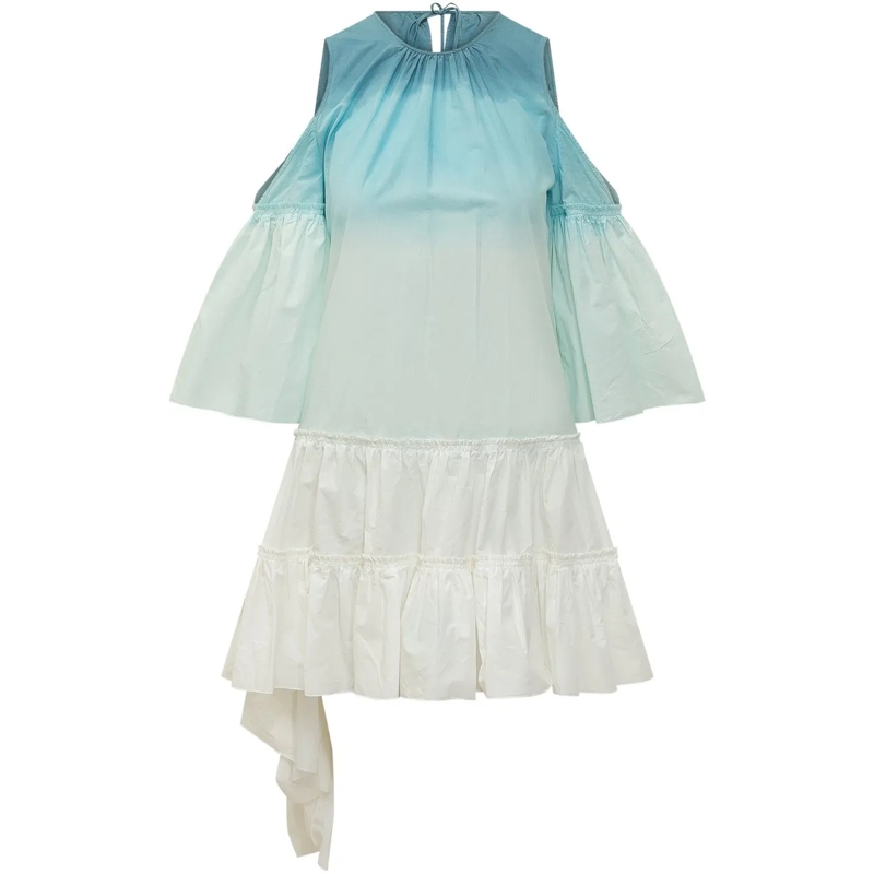 J.W.Anderson Midikleid Abito Dip Dye Ruffle mehrfarbig