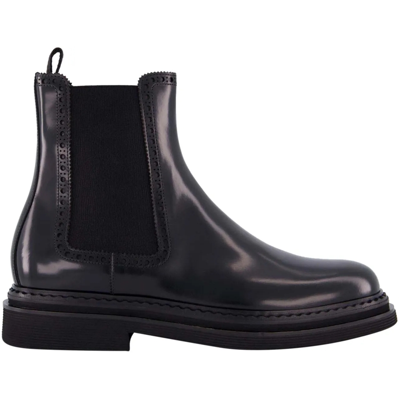 Dolce&Gabbana Bottes Heren Brushed Ankle Boot Zwart schwarz