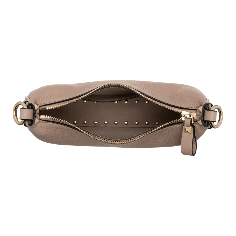 Valentino Garavani Hobo Bag Small Hobo Rockstud Poudre(Image 6)