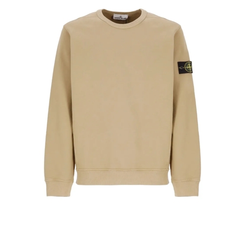 Stone Island Beige Cotton Sweatshirt Brown Felpe