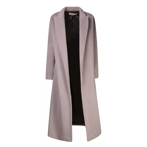Blanca Vita Calomeria Long Coat In Taupe Fabric Grey 