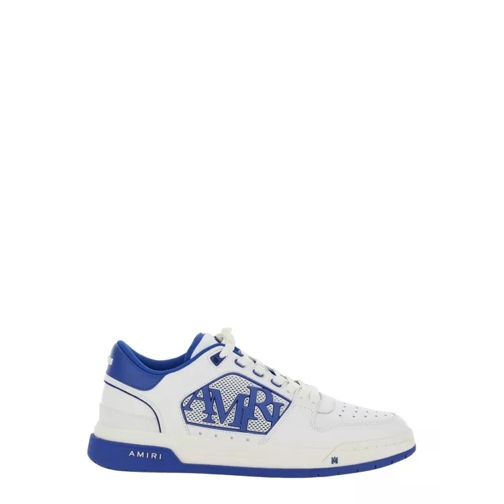 Amiri White And Blue Low Top Sneakers With Contrasting L White lage-top sneaker