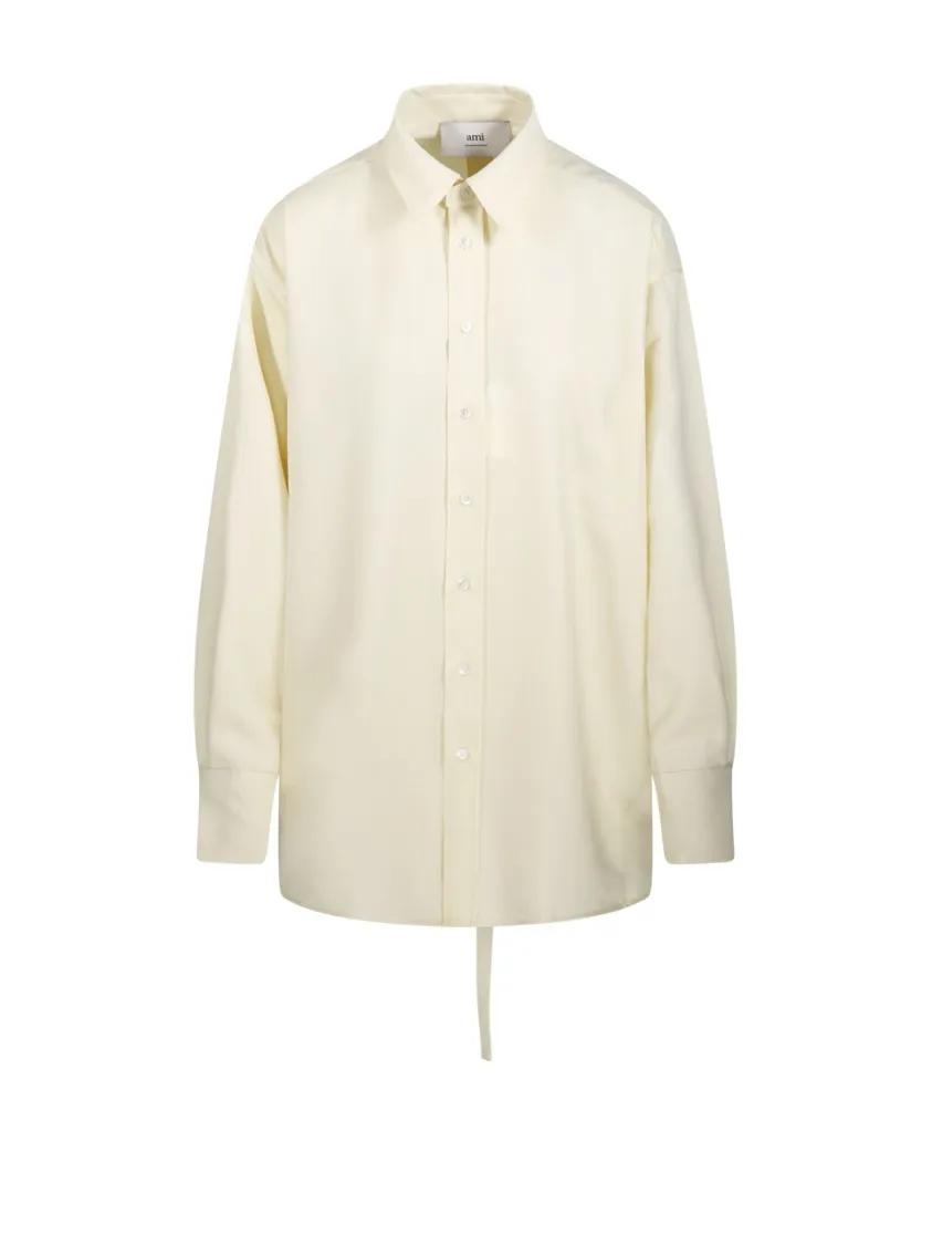 Thumbnail - AMI Paris - Back Slit Oversized Shirt - Größe XXS - gelb