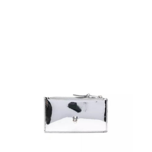 Alexander McQueen Skull-Embellished Metallic-Effect Wallet Metallic Cross body-väskor